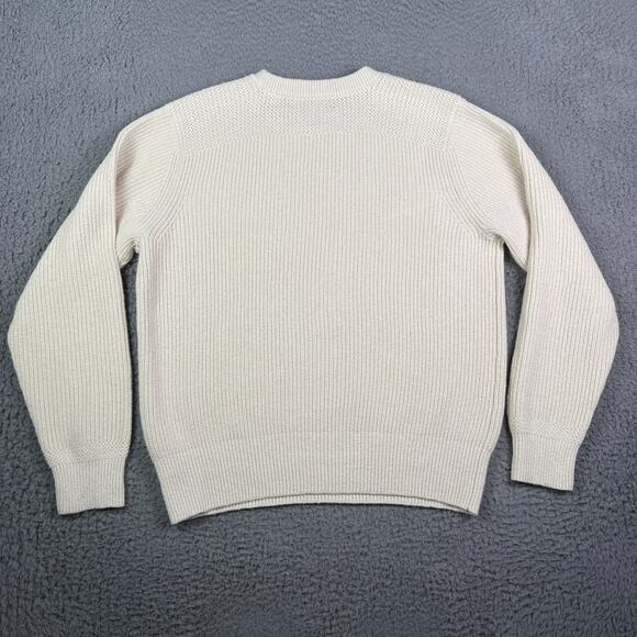 Buck Mason Seafarer Cotton Rib Crew Neck Sweater Mens Medium Sand Dollar NEW - Picture 5 of 8